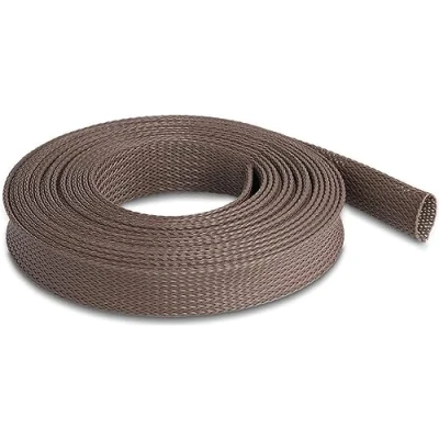 Abbildung von Geflechtschlauch nagerfest dehnbar 5 m x 25 mm braun