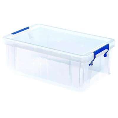 Abbildung von BANKERS BOX ProStore Aufbewahrungsbox mit Deckel 10 Liter aus Plastik (Innenmaße 14 x 34 21.5cm), 1 Stück