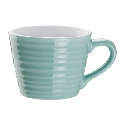 Abbildung von Olympia Cafe Aroma Kaffeetassen Set, 230 ml (Box 6), Aqua, Steinzeug ofen , mikrowellen und spülmaschinenfest weiche runde Kanten für Haltbarkeit, professioneller privater Gebrauch, DH640