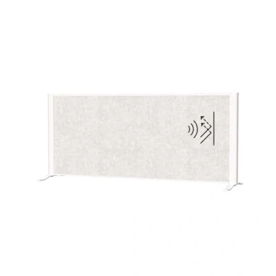 Abbildung von Maul Sideboard Trennwand MAULconnecto weiß 120/52,75cm Akustik hellgra