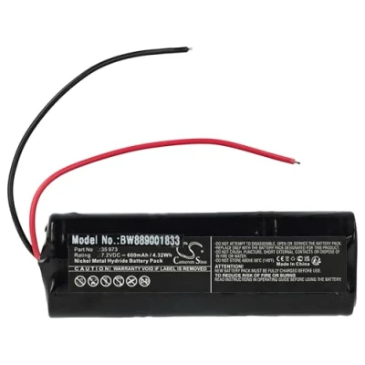 Abbildung von vhbw Akku kompatibel mit Telenot 35 973, 6/N 270AA, F1011/S, FM 433 Alarmanlage, Alarmsystem (600 mAh, 7,2 V, NiMH)