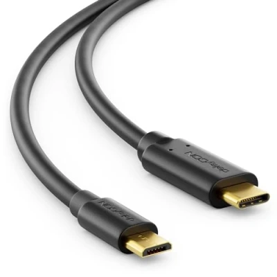 Abbildung von deleyCON 1m USB C Kabel Datenkabel Ladekabel 2.0 micro zu Smartphone