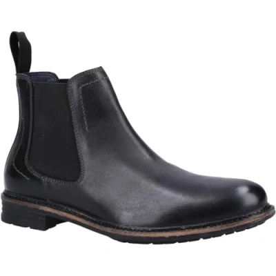 Abbildung von Hush Puppies Justin Chelsea Leder Herren Schwarz Stiefel