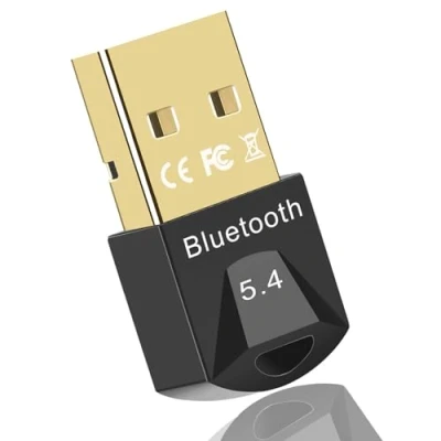 Abbildung von Bluetooth Adapter 5.4, Stick für PC (EDR &amp; BLE) USB Dongle Plug Play Laptop Desktop Computer, supporta Windows 11/10/8.1/7 (Black 5.42)