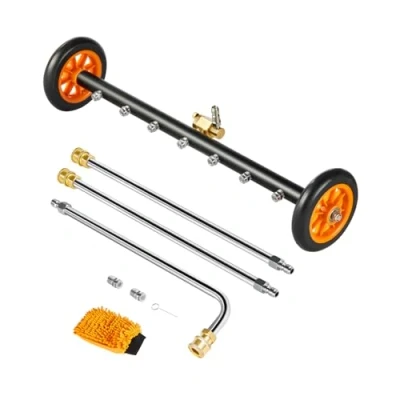 Abbildung von VEVOR 590mm Hochdruckreiniger Unterbodenreiniger 2 Räder verlängerte Stäbe