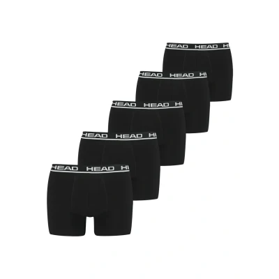 Abbildung von Head 5 PACK Basic Boxershorts, Herren, Größe: XXL, Black