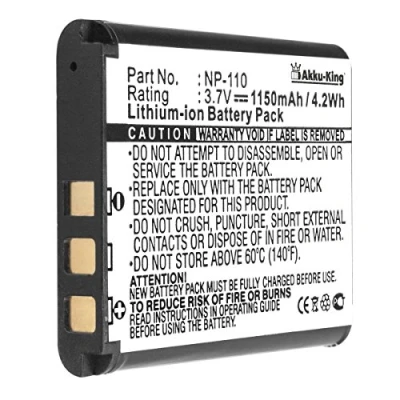 Abbildung von Akku King kompatibel mit Casio NP 110, 110DBA Li Ion 1150mAh