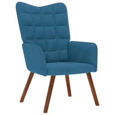Abbildung von vidaXL Sessel Relaxsessel Blau Samt (1 St)