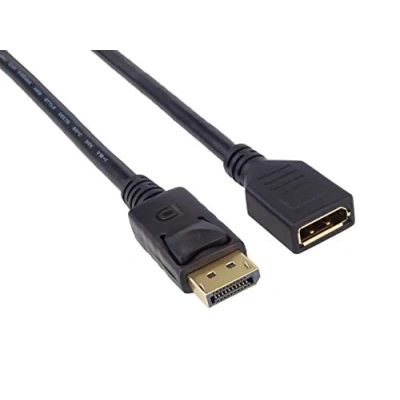 Abbildung von PremiumCord DisplayPort Verlängerungskabel M/F 2m, bis zu 10,8Gbps, Kompatibel mit Video FULL HD 1080p, HDCP, schwarz kportmf1 02, 2 m