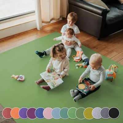 Abbildung von Krabbelunterlage SanoSoft XXL &quot;made in Germany&quot; Öko Tex 100 180x240cm Olivgrün