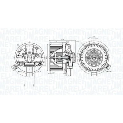 Abbildung von MAGNETI MARELLI 069412305010 Elektromotor, Innenraumgebläse 12 RENAULT: Modus / Grand