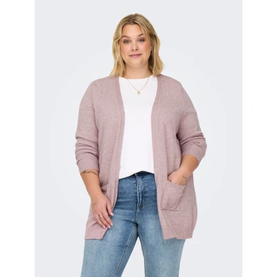 Abbildung von ONLY Carmakoma Caresly L/S OPEN Strickjacke, Damen, Größe: S 42/44, Violet ice