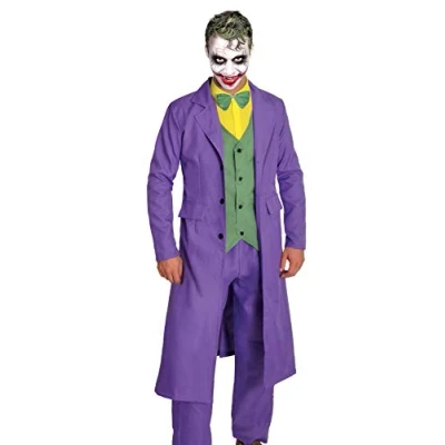 Abbildung von Ciao Men Joker Costume Adult Official DC Comics (Size XL) Disguise, Purple