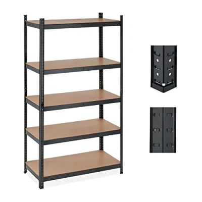 Abbildung von Relaxdays Schwerlastregal, 5 Ebenen, HBT 180x100x50 cm, 1250 kg Tragkraft, Metall Lagerregal für Keller, Garage, schwarz