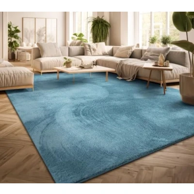 Abbildung von TT Home Teppich &quot;Andalucia 100&quot;, rechteckig, 14 mm Höhe, Wohnzimmer Kurzflor Einfarbig Modernes Design Waschbar