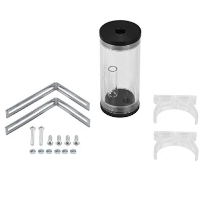 Abbildung von Flüssigkeit Wasserkühlung Ra/diator Acryl Zylinder Wasserbehälter Tank Kit für PC Computer