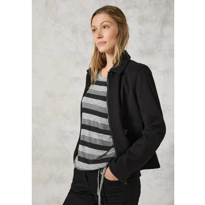 Abbildung von Cecil Gestreiftes Melange Strickpullover, Damen, Größe: Medium, Schwarz