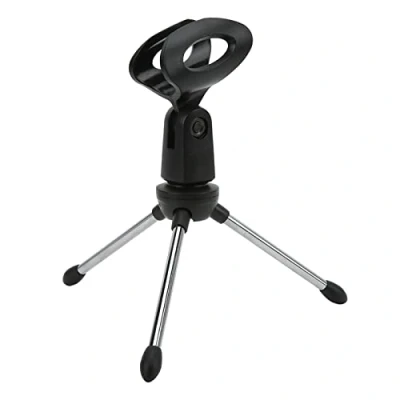 Abbildung von Annadue Mikrofonständer Schreibtisch Stativ, Verstellbare Mikrofonständerhalterung, Abnehmbarer Desktop Mikrofonhalter mit Mikrofonclip,5/8 Zoll Gewindehalterung,für Konferenzen/Live Übertragungen