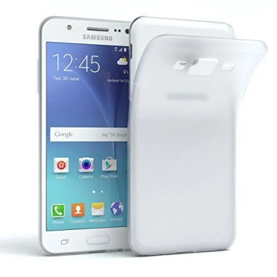 Abbildung von EAZY CASE Hülle kompatibel mit Samsung Galaxy J5 (2015) Schutzhülle Silikon, matt &amp; Ultra dünn, Slimcover, Handyhülle, Hülle/Soft Case, Silikonhülle, Backcover, Transparent