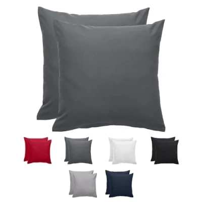 Abbildung von Kissenbezug Premium Kopfkissenbezug, gebürstet 100% Mikrofaser 90g/m², Komfortec (2 Stück), 40x40 cm mit Reißverschluss, Superweiches Kissenhülle Set