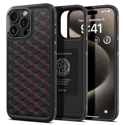 Abbildung von Spigen Cryo Armor Hülle Kompatibel mit iPhone 15 Pro Max Red