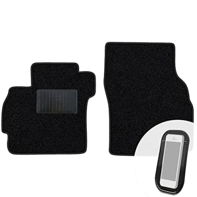Abbildung von moto MOLTICO Vorne Fußmatten Auto Velours Autoteppiche Schwarz Automatten Set 2 teilig passend für Mazda II 2007 2015