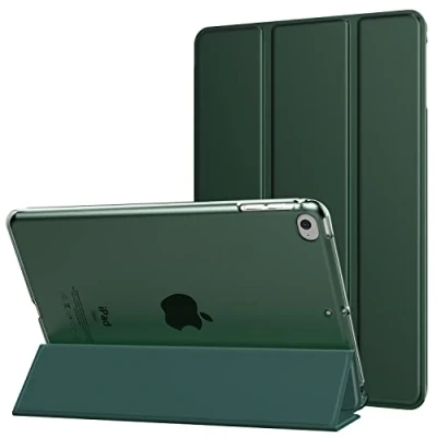 Abbildung von MoKo Schützhülle Kompatibel mit iPad Mini 5. Generation 7.9&quot; 2019/iPad 4 2015 Auto Schlaf/Aufwach Intelligente Hülle Translucent Rückseite Standfunktion Cover, Nachtgrün