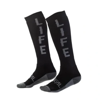 Abbildung von O&#039;NEAL Mountainbike Motocross Socken MTB Downhill Freeride Schweißabsorbierend, Verstärkter Fersen &amp; Sohlenbereich Pro MX Ride Life Unisex Erwachsene Schwarz Grau One Size