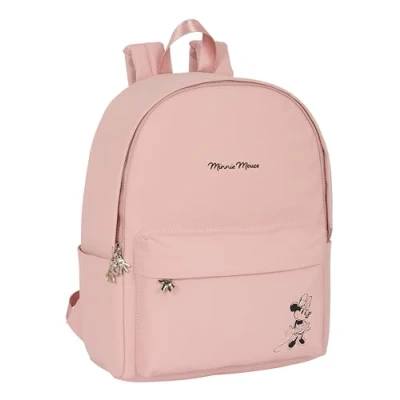 Abbildung von MINNIE TEEN MISTY ROSE Laptop Rucksack, 35,6 cm (14,1 Zoll), ideal für Jugendliche unterschiedlichen Alters, bequem und vielseitig, Qualität Stärke, 31 x 16 40 cm, Pastellrosa, babyrosa,