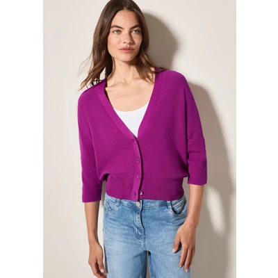 Abbildung von Cecil MIT Strktur Strickjacke, Damen, Größe: XL, Pink