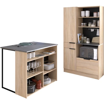 Abbildung von Parisot Schrank Set &quot;Fumay&quot;, (Set, 2 St.), viel Stauraum, Kabeldurchlaß