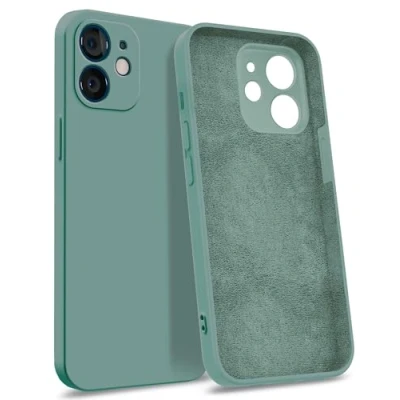 Abbildung von MyGadget Hülle für iPhone 12 [ 4 Layer Struktur Schutzhülle ] Gummierte Handyhülle mit Soft Inlay &amp; Hardcase Cover außen Petrol