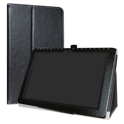 Abbildung von Asus ZenPad 10 hülle,LiuShan Folding PU Leder Tasche Hülle Case mit Ständer für 10.0&quot; Z301M / Z301ML Z301MF Z301MFL Android Tablet,Schwarz
