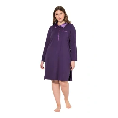 Abbildung von Ulla Popken Nachthemd, Damen, Größe: 50/52, Aubergine