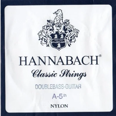Abbildung von Hannabach Klassikgitarren Saiten für Kontrabass Gitarre A5 versilbert umsponnen Mensur 750mm 8415MT
