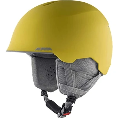 Abbildung von ALPINA MAROI JR Sicherer, Bruchfester &amp; Individuell Anpassbarer Skihelm Für Kinder, curry grey matt, 53 57 cm