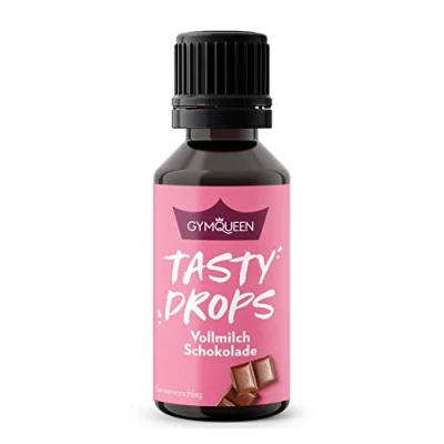 Abbildung von GymQueen Tasty Drops, Vollmilchschokolade, Flavour Drops ohne Kalorien, 30ml
