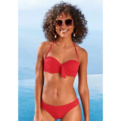 Abbildung von Lascana Wireband Bikinitop, Damen, Größe: 34xB, Red