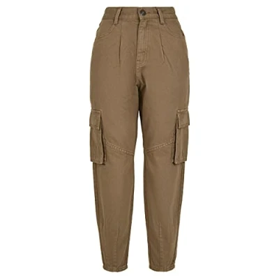 Abbildung von Urban Classics Ladies Ballon FIT Cargo Twill Pants Cargohose, Damen, Größe: 26, Khaki