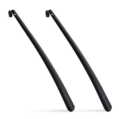 Abbildung von relaxdays Schuhlöffel Metall lang 2er Set, Schwarz