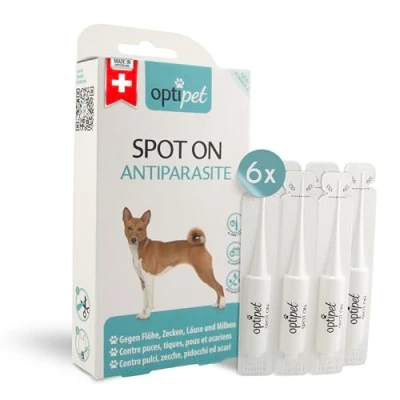 Abbildung von OptiPet Zeckenschutzmittel Spot on Hund Floh Zecken Abwehr Insektenbekämpfung, 6 St., wirkt abweisend bis zu 24 Wochen gegen Parasiten