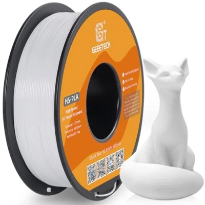 Abbildung von GEEETECH HS pla Filament 1,75mm für Hochgeschwindigkeits 3D Drucker, 1 Spule,1kg, Weiß
