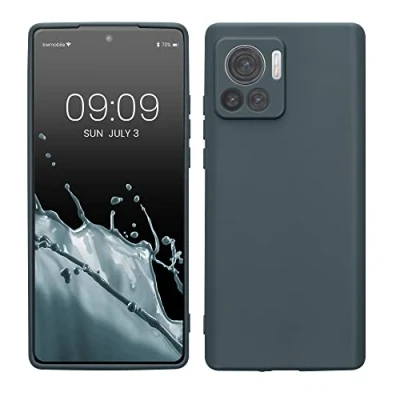 Abbildung von kwmobile Handyhülle kompatibel mit Motorola Edge 30 Ultra Hülle Handy Case aus weichem Silikon in Dunkler Schiefer