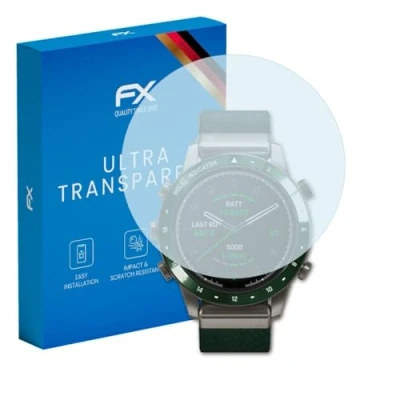 Abbildung von atFoliX Schutzfolie kompatibel mit Garmin Marq Golfer Folie, ultraklare FX Displayschutzfolie (3X)