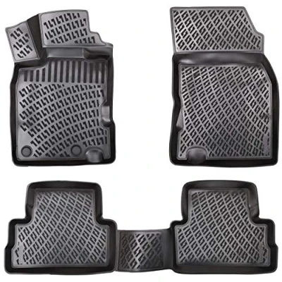 Abbildung von Elmasline Design 3D Gummimatten Set für Peugeot Rifter ab 2018 Extra hoher 5cm Rand