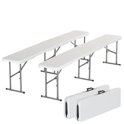 Abbildung von Set 2x klappbare Bänke Masi bis zu 300 kg Belastbarkeit 180x23x43cm(2x)