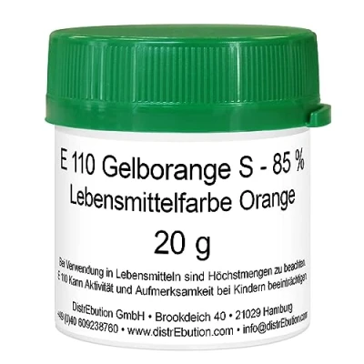 Abbildung von Lebensmittelfarbe Orange hochkonzentriert Pulver 20 g wasserlöslich E110