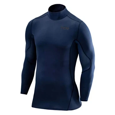 Abbildung von TCA Herren SuperThermal Baselayer Langarmshirt, Kompressionshirt mit Stehkragen Dunkelblau, L