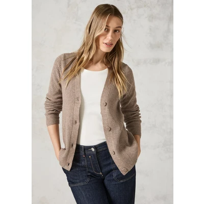 Abbildung von Cecil MIT Struktur Strickjacke, Damen, Größe: Large, Braun