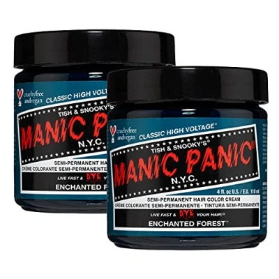 Abbildung von Manic Panic Enchanted Forest Classic Creme, Vegan, Cruelty Free, Green Semi Permanent Hair Dye 3 x 118ml